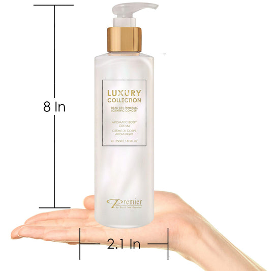 Dead Sea Premier Prestige Sensual Aromatic Body lotion for Healthy Skin,Gentle,Quick absorbing Moisturizer with Skin-Enhancing and Hydrating Aromatic Oils,Minerals,Anti-Aging,Neck & Decollete 8.5Fl oz