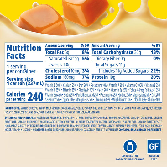 Carnation Breakfast Essentials Original Nutritional Drink, Caramel, 24 pk