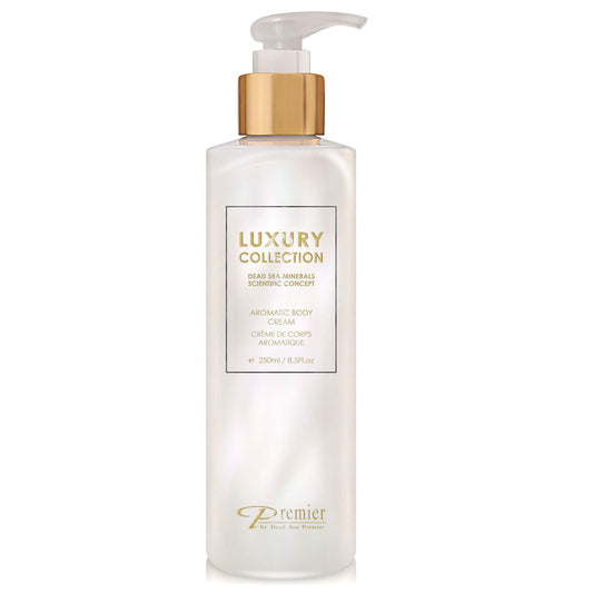 Dead Sea Premier Prestige Sensual Aromatic Body lotion for Healthy Skin,Gentle,Quick absorbing Moisturizer with Skin-Enhancing and Hydrating Aromatic Oils,Minerals,Anti-Aging,Neck & Decollete 8.5Fl oz