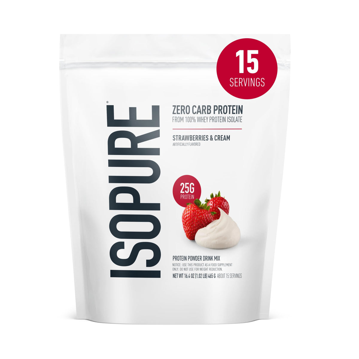 Isopure Zero Carb Whey Isolate Protein Powder, Creamy Vanilla 3 LB
