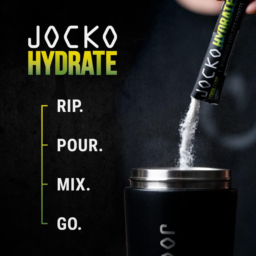 Jocko Fuel Hydrate Electrolyte Powder Packets, Lemon Lime | 16 Packets