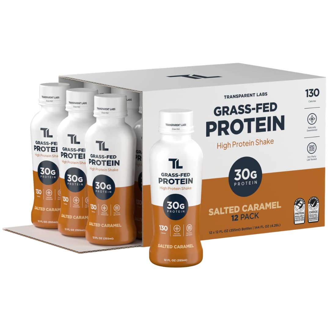 Transparent Labs Grass-Fed Protein Shake - Chocolate - 12 Pack