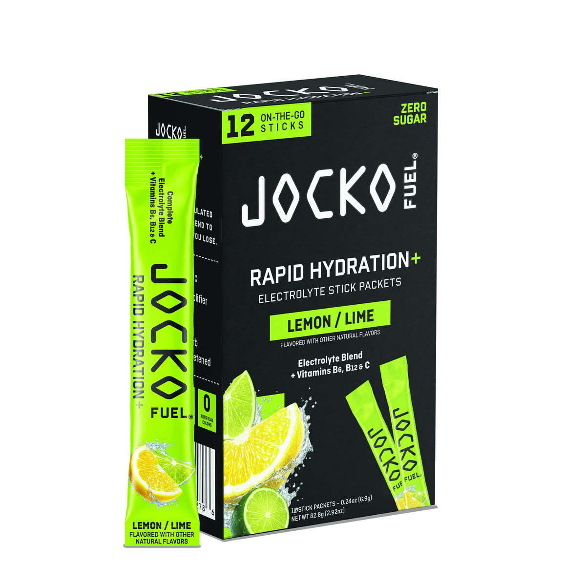 Jocko Fuel Hydrate Electrolyte Powder Packets, Lemon Lime | 16 Packets