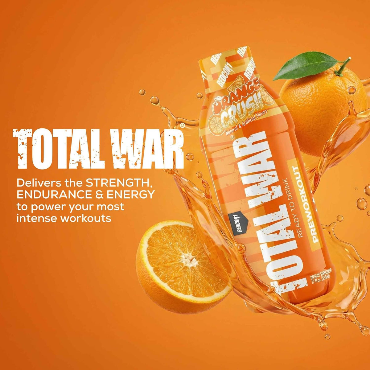 REDCON1 Total War Ready to Drink Pre Workout | Vice City | 365mg Caffeine + Citrulline Malate + Beta Alanine | Zero Sugar (12 Pack)