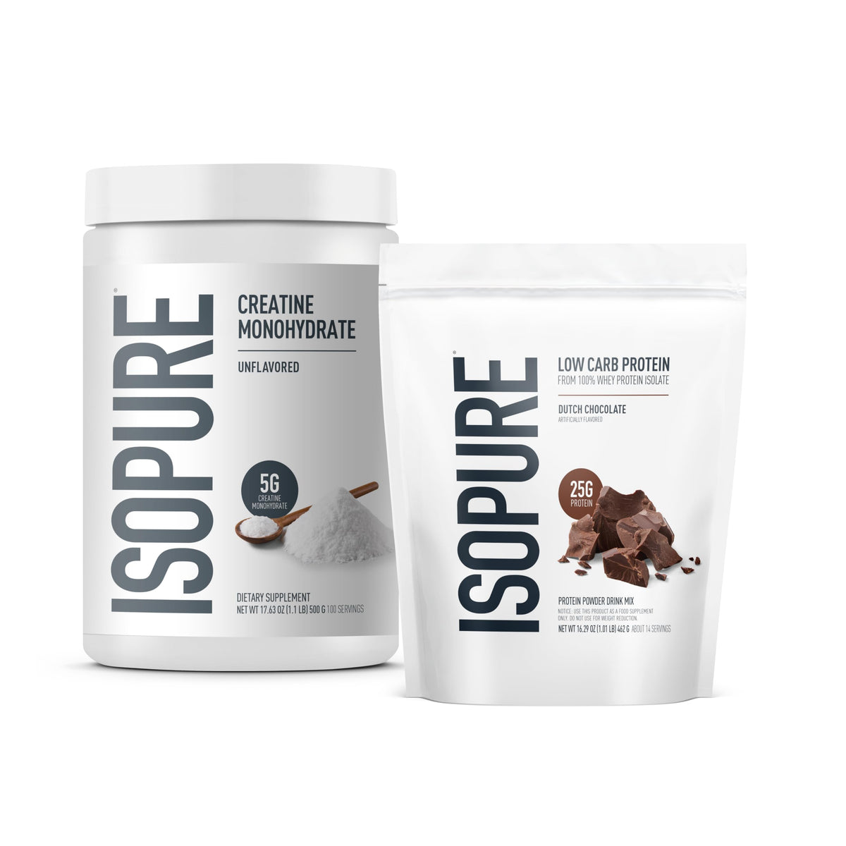 Isopure Zero Carb Whey Isolate Protein Powder, Creamy Vanilla 3 LB