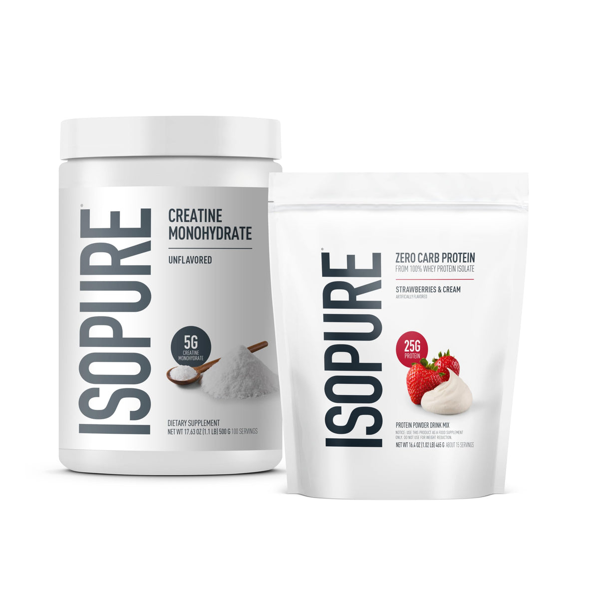 Isopure Zero Carb Whey Isolate Protein Powder, Creamy Vanilla 3 LB
