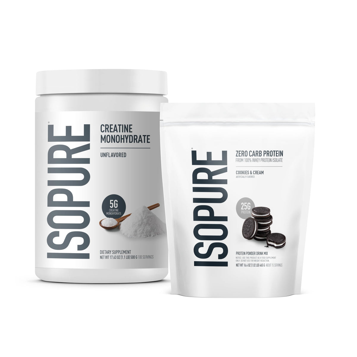 Isopure Zero Carb Whey Isolate Protein Powder, Creamy Vanilla 3 LB