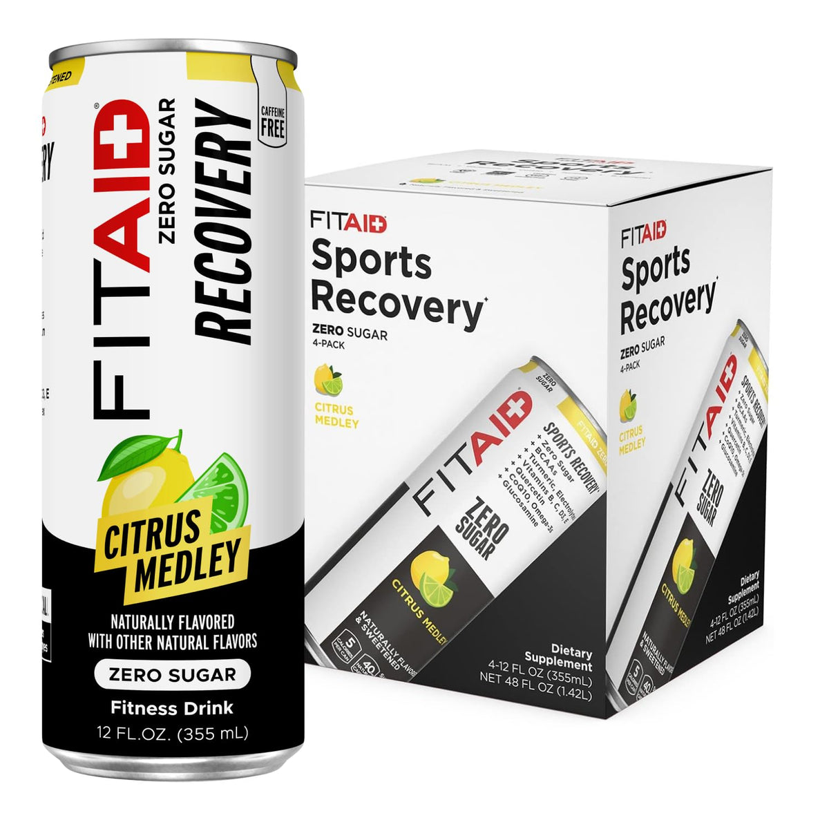 FITAID Post Workout Recovery Drink, Citrus Medley, 12 fl oz (24-Pack)
