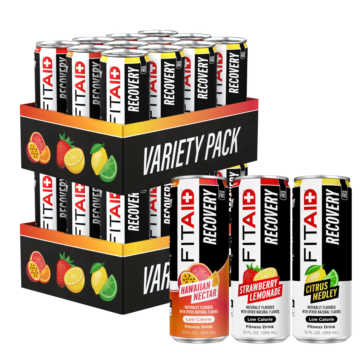 FITAID Post Workout Recovery Drink, Citrus Medley, 12 fl oz (24-Pack)