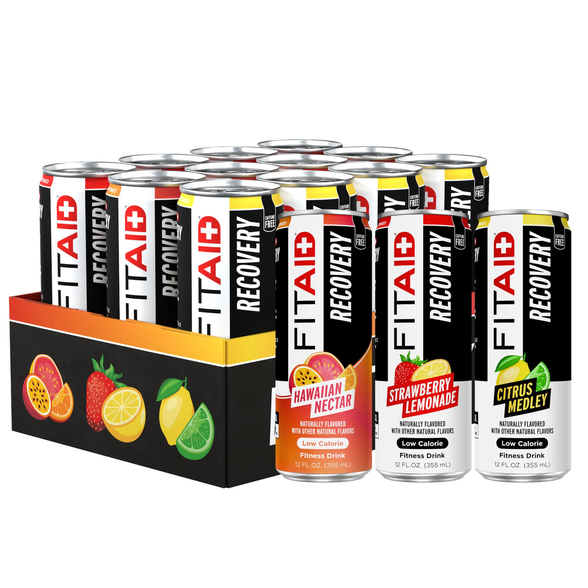 FITAID Post Workout Recovery Drink, Citrus Medley, 12 fl oz (24-Pack)