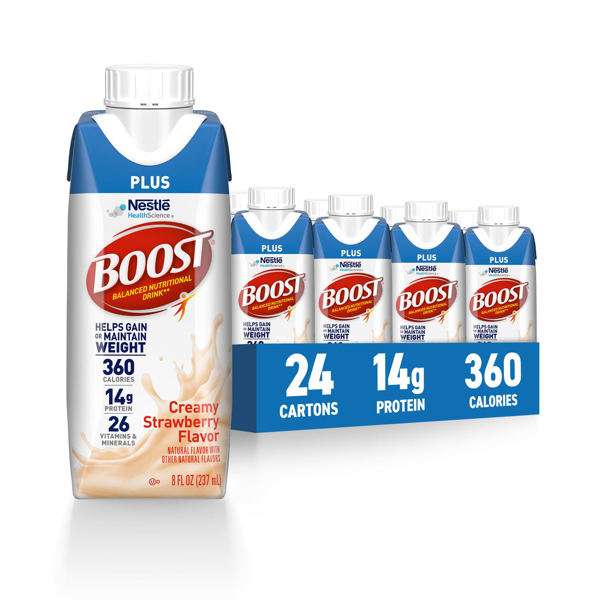 BOOST Plus Ready to Drink Nutritional Drink, Rich Chocolate, 24 Pack